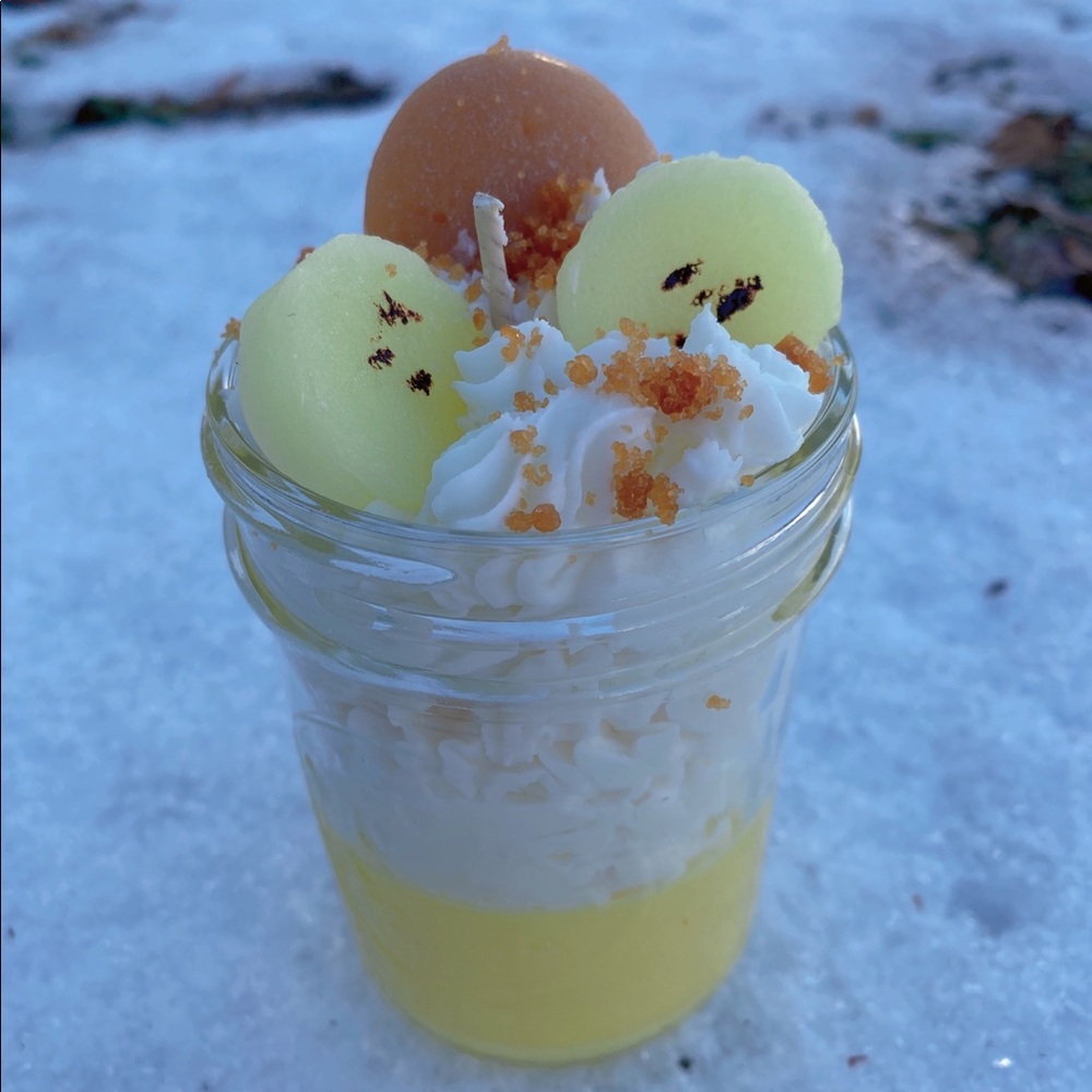 Dessert candles. Strawberry parfait. Catch me on https://etsy.me/3KxQ78m